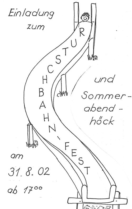 Einladung zum Rutschbahnfest am 31.08.2002